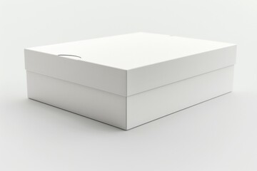 Naklejka premium White Box Packaging Mockup on Isolated Background created with Generative AI