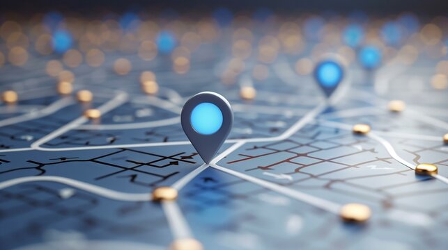 Conceptual delivery route optimization delivery shipment concept