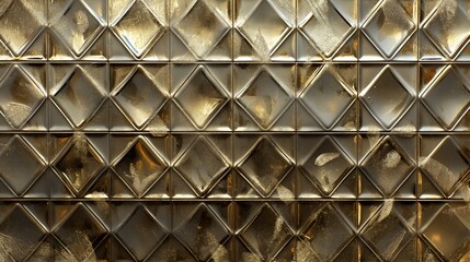 Detailed view of a metal wall featuring an assortment of different shapes and designs