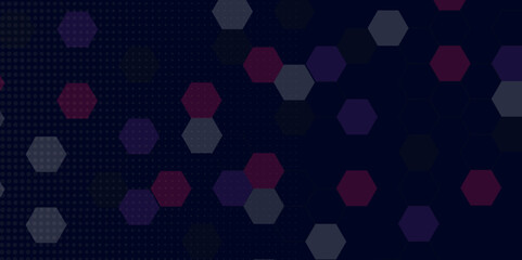 Futuristic blue hexagon background. Medical science futuristic technology concept. Banner, posters, cards, headers, website