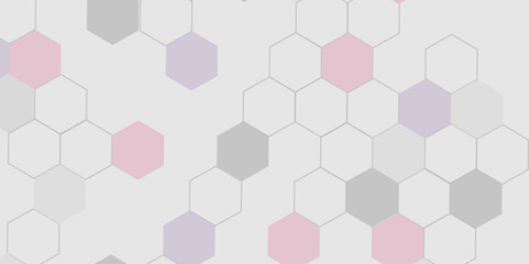 Abstract colorful  hexagon background. Futuristic technology digital hi tech concept background. Abstract hexagon background for design works.