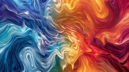 Fototapeta premium Vibrant swirling paint creates a captivating, dynamic background.