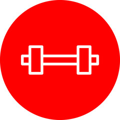 dumbell Flat Icon Design