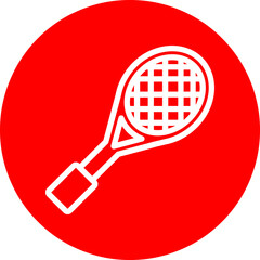 tenisracket Flat Icon Design