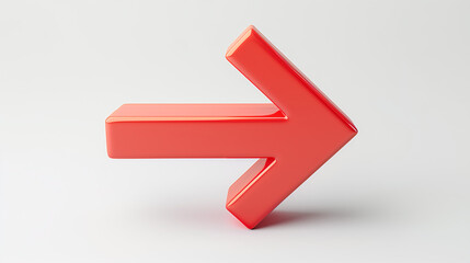 red straight 3d arrow right png. Arrows direction signs red and pink isolated on white background. 3d render, pink business 3d arrow on white background, successful idea, Business concept, 3D Arrow. 