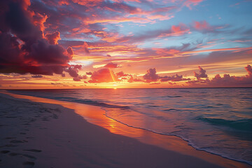 Seashell Serenade: Sunset Lulls a Tranquil Beach into Twilight