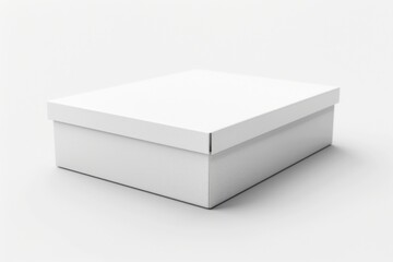 Fototapeta premium White Box Packaging Mockup on Isolated Background created with Generative AI