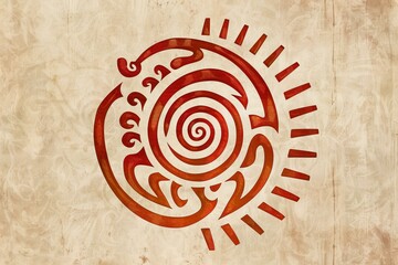 Illustration of  indian spiral design logo, high quality, high resolution