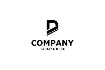letter d helmet modern minimal logo