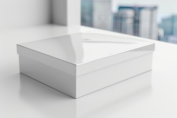 White Box Packaging Mockup on Isolated Background created with Generative AI