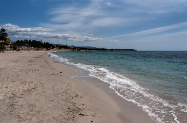 View to the Cagliari beach.