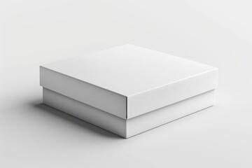 Naklejka premium White Box Packaging Mockup on Isolated Background created with Generative AI