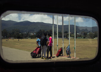 kids by the cricket field, nuwara eliya, Sri Lanka