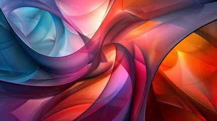 Vibrant abstract art with swirling colorful shapes, blending blue, red, and orange hues, perfect for modern and dynamic designs.