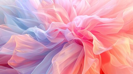 Obraz premium Vibrant flowing colors in soft abstract cloud-like shapes, creating a mystical and dreamy atmosphere. Perfect for backgrounds or digital art.