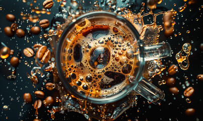 An abstract reflection on coffee and caffeine addiction leads to deeper considerations about the impact of these substances on the human body and society as a whole.
