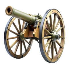 18th century 6 pounder cannon on transparent background