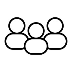 user people group outline icon vector design illustration