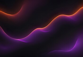 Dark noisy grainy background purple orange black abstract glowing shape poster header cover backdrop design, noise texture banner, copy space