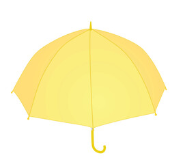 Kids yellow umbrella. vector illustration