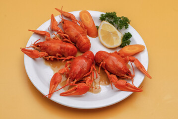 Piece of chocolate cake on a wooden plate with a cup of coffee