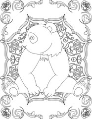 Squirrel on Mandala Coloring Page. Printable Coloring Worksheet for Adults and Kids. Educational Resources for School and Preschool. Mandala Coloring for Adults