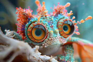 monster in aquarium Generative AI