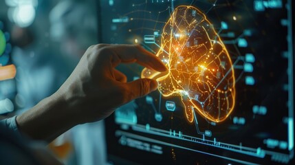 Radiologists work to virtually diagnose and treat human liver disease on a modern screen interface.