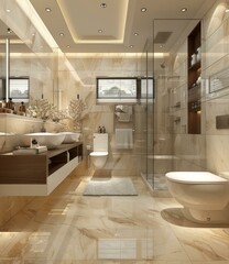 Modern Style Master Bathroom
