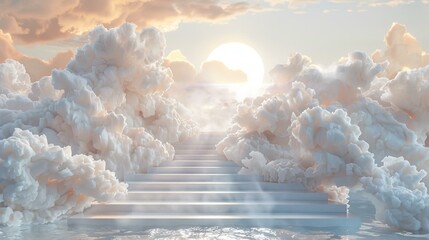 Stairway to Heaven over the Clouds