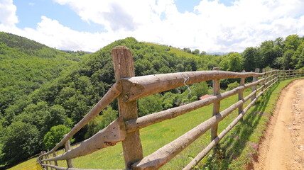 Fototapeta premium fence in the mountains