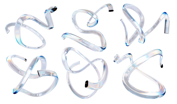 Set of 3d transparent glossy ribbon with dispersion effect. Rainbow colors reflection glass. 3d glass band or stripe with crystal dispersion effect. Abstract empty glassy square with prism holographic