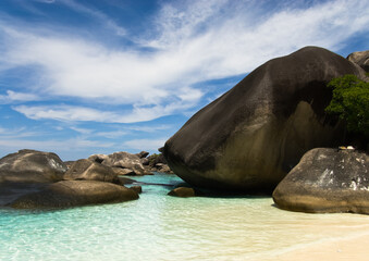 Granite rocks on the Thai Koh Similan Islands in the Andaman Sea.