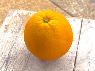 Abstract photo of Fresh orange fruit. Single of Navel orange fruit.