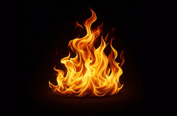 Fototapeta premium fire or bonfire in the fireplace