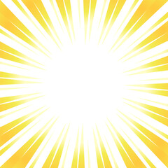 黄色のグラデーションの集中線の素材