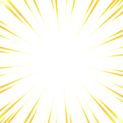 黄色のグラデーションの集中線の素材