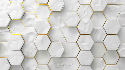 hexagon background. hexagon concept design abstract technology background. white hexagon gold light effect white background.