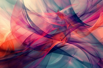 Colorful swirl of red and blue abstract art