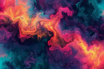 Fototapeta premium Colorful swirl painting