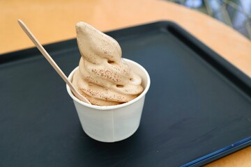 カップ入りコーヒーソフトクリーム