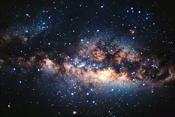 Close up of galaxy filled with numerous stars in the sky