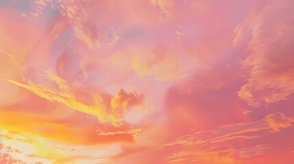 A mesmerizing sunset sky with vibrant hues of orange, pink, and purple, creating a magical and soothing evening atmosphere.