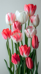 Obraz premium Vertical display of tuplips