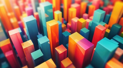 Obraz premium An abstract contemporary modern background business graphic idea rendered in 3D. Work concept art design retro office poster icon hand team success digital ad artwork visual technology research job