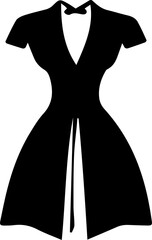 Woman or ladies dress silhouette isolated on white background