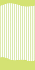 ストライプパターンとウェーブの縦長バナーフレーム/グリーン