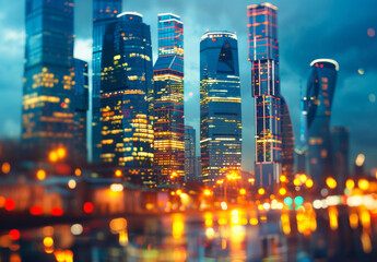 Blurred background city