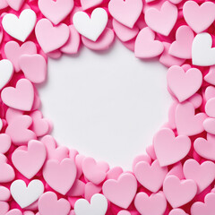 pink heart frame