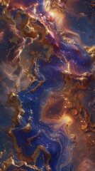 Obraz premium Abstract Marble Stone Pattern Texture with Gold and Multicolored Accents. Great as design inspiration for banners prints poster